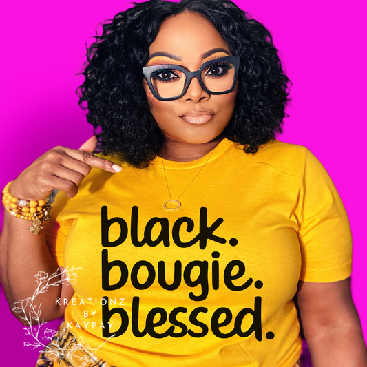 Black Bougie Blessed Tee shirt